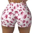 thumbnail image 1 of Naloa Lilies Flowers Biker Shorts for Women Seamless Scrunch Short Women’s Yoga Shorts for Gym Running Sport Shorts - Small, 1 of 9
