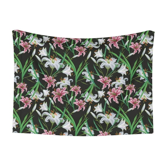 Naloa Lilies Flowers Dog Blanket, 3 Sizes Cat Blanket for Indoor Cats Large Medium Small Dog Gifts-Small