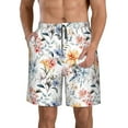 thumbnail image 1 of Naloa Lilies Flowers Men's Beach Shorts, Surfing shorts, Swim trunks, Quick Dry Swim Trunks for Surfing Beach Fun - 3X-Large, 1 of 9