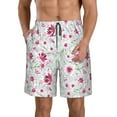 thumbnail image 1 of Naloa Lilies Flowers Men's Beach Shorts, Surfing shorts, Swim trunks, Quick Dry Swim Trunks for Surfing Beach Fun - 3X-Large, 1 of 9