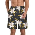 thumbnail image 1 of Naloa Lilies Flowers Men's Beach Shorts, Surfing shorts, Swim trunks, Quick Dry Swim Trunks for Surfing Beach Fun - 3X-Large, 1 of 9