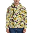 thumbnail image 1 of Naloa Lilies Flowers Men's Casual Hooded Collar Drawstring Hoodies Pullover Sweatshirts Casual Long Sleeve Shirts-Large, 1 of 7
