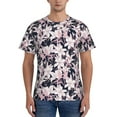 thumbnail image 1 of Naloa Lilies Flowers Men's T-Shirt Sport T-shirt Men's Basic Tee Casual Men's Shirt, Round Neck, Short Sleeves - X-Large, 1 of 5