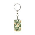 thumbnail image 1 of Naloa Lilies Flowers Print Keyfob with Split Key Ring and Print Labels, Key Labels Key Chain Tags, Luggage Tags, Car Key Chain Ring Keyfob Gift, 1 of 1