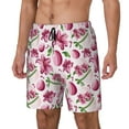 thumbnail image 1 of Naloa Lilies Flowers Print Men Swim Trunks with Compression Liner ,Board Shorts,Men's Swim Shorts with Drawstring and Elastic Waistband-Medium, 1 of 6