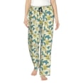 thumbnail image 1 of Naloa Lilies Flowers Print Women’s Ultra-Soft Comfy Pajama Lounge Pants with Pockets & Drawstring, 1 of 8