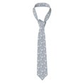 thumbnail image 1 of Naloa Lily Flower Print Solid Color Tie Formal Necktie for Men，Suitable for business, daily life, work, 1 of 5