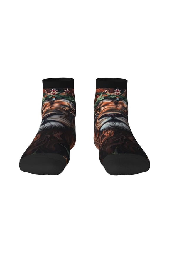Lion Forest Crown Ankle Socks for Women Non Slip Socks No Show Socks Classic Low Cut Casual Socks Casual Socks