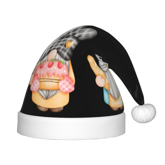 Naloa Little Chef Gnome Santa Hat for Kids Baby Christmas Hats,Girls Boys Toddler Plush Xmas Holiday Hat,Luxury Santa Claus Hat