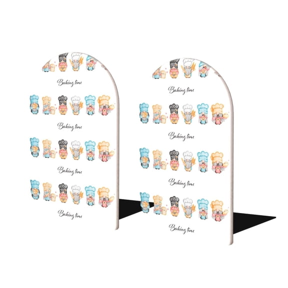 Naloa Little Chef Gnome Wood Non-Skid Bookend for Shelves,Book Ends for Heavy Books, Book Stand for CDs,1 Pair