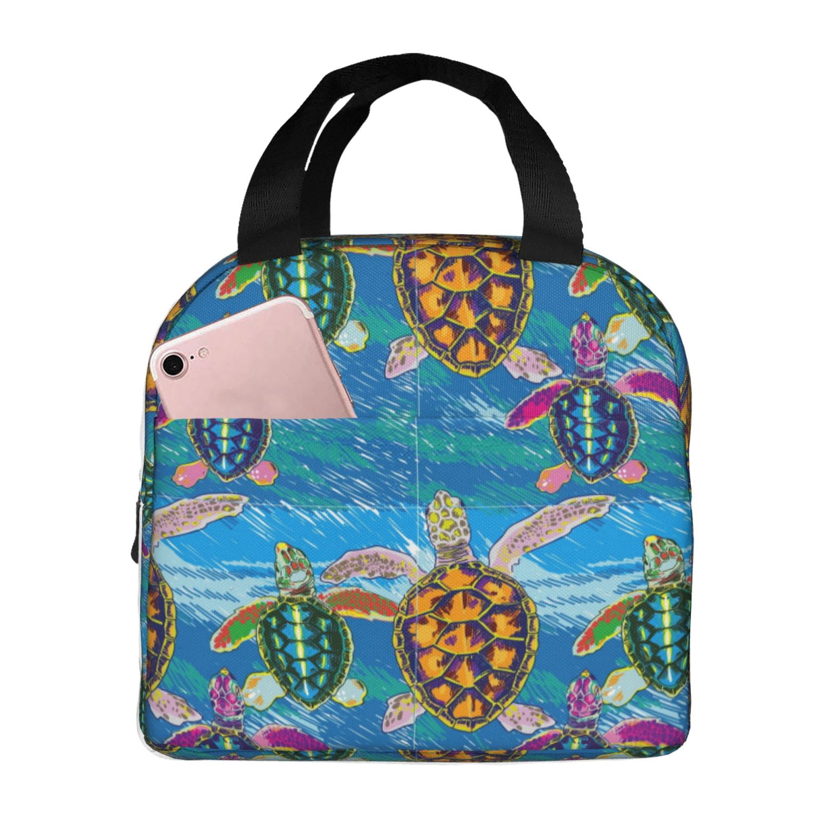 Naloa Little Sea Turtles Print Lunch Box for Women Men,Insulated Lunch ...