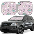 thumbnail image 1 of Naloa Llama Unicorn and Rainbow 2 Piece Foldable Car Sun Shades, Car Windshield Sunshade, Front Window Sunshade for Car, Truck, SUV - Small, 1 of 7