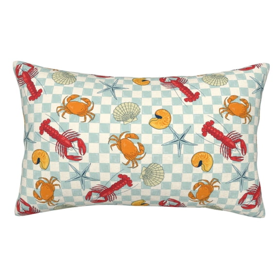 Naloa Lobster Sea Shell Pillow Covers, Throw Pillow Case Cushion Covers,Cushion for Bedroom,Couch,Home-14"x20"