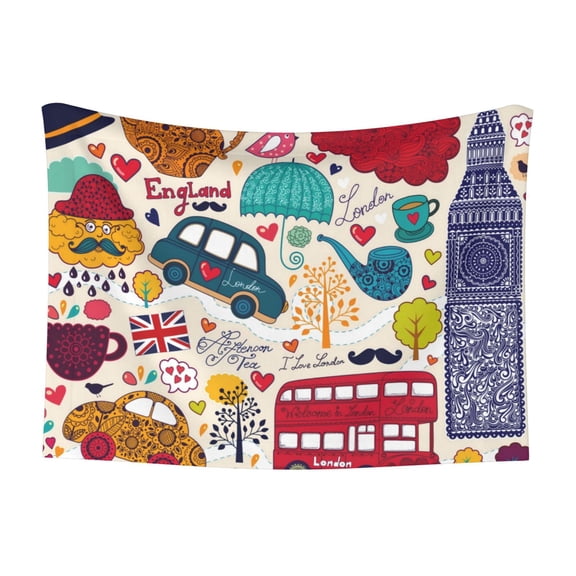 Naloa London Symbols Dog Blanket, 3 Sizes Cat Blanket for Indoor Cats Large Medium Small Dog Gifts-Large