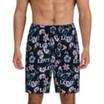 thumbnail image 1 of Naloa Love Butterflies Men's Short Pajama Pants, Lounge Comfort Shorts with Elasticized Waistband and Side Pockets - Medium, 1 of 9