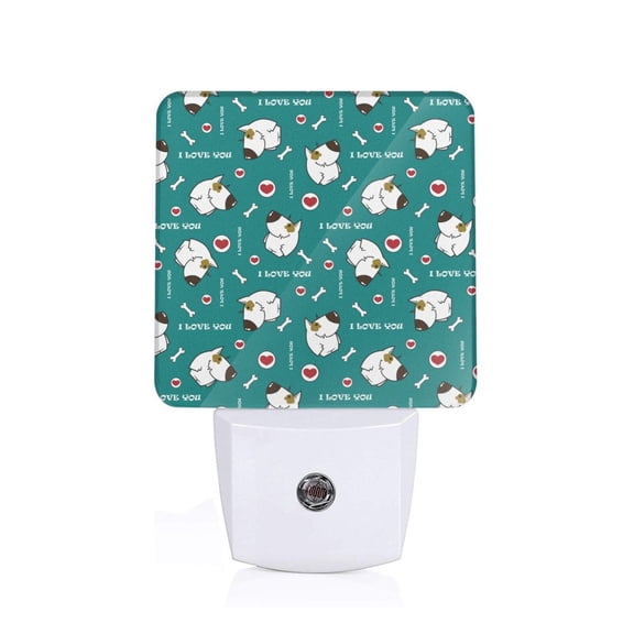 Naloa Love Dog Night Lights Plug into Wall, Dusk to Dawn Sensor Warm White Led Night Light 0.5W, Nightlight suit for Adults, Bedroom, Bathroom, Hallway, Kitchen