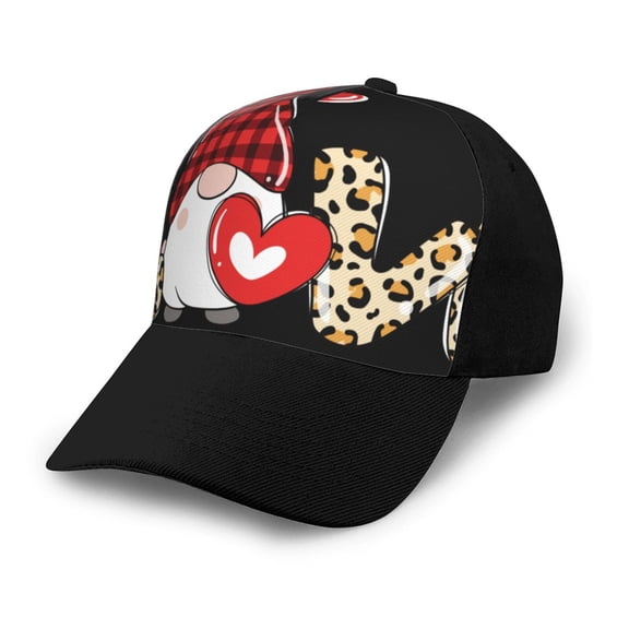 Naloa Love Gnomes Adult adjustable Print Baseball Hat, Patchwork curved brim baseball capfor Men and Women, One Size