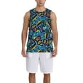 thumbnail image 1 of Naloa Love Music Basketball Jersey Reversible Men's Mesh Athletic Sports Shirts Training Practice S-4XLXX-Large, 1 of 6