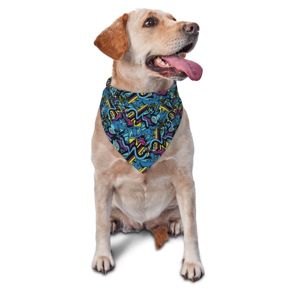Naloa Love Music Dog Bandanas 1PC Washable Triangle Dog Scarfs Premium Durable Fabric, for Small Medium Large Dogs and Cats