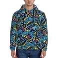 thumbnail image 1 of Naloa Love Music Men's Casual Hooded Collar Drawstring Hoodies Pullover Sweatshirts Casual Long Sleeve Shirts-4X-Large, 1 of 7