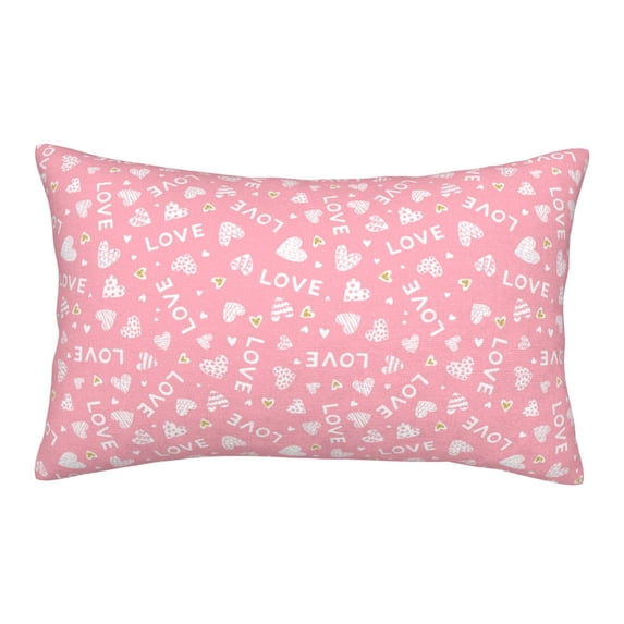 Naloa Love Pillowcase, Throw Pillowcase, Wrinkle-Free, Stain-Resistant with Hidden Zipper for Bedroom Sofa - 16"x24"
