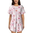 thumbnail image 1 of Naloa Love Rabbit Women's Short-Sleeved Pajama Set, Loungewear, Summer pajamas, Breathable Cozy - X-Large, 1 of 9