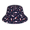 thumbnail image 1 of Naloa Love Wine Reflective Double-Sided Bucket Hat, Sun Hat, Soft and Breathable for Gardening, Beaching, Camping, Hiking, Fishing, 1 of 9