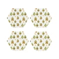 thumbnail image 1 of Naloa Lovely Avocado Leather Coasters for Drinks, Durable Drink Coasters 4 Set for Tabletop Protection, Luxurious Home Décor and Housewarming Gift ( {designName})Hexagon, 1 of 6