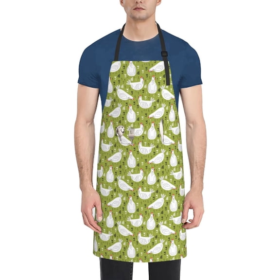 Naloa Lovely Chickens Apron Kitchen Aprons with Pockets for Women Men Chef