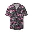 thumbnail image 1 of Naloa Lovely Mom Ever Men's Loose Fit Cuban Collar Short-Sleeve Shirt with Button-down and Chest Pocket for Everyday Wear Outings - X-Large, 1 of 7