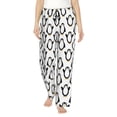 thumbnail image 1 of Naloa Lovely Penguin Print Women’s Ultra-Soft Comfy Pajama Lounge Pants with Pockets & Drawstring, 1 of 8