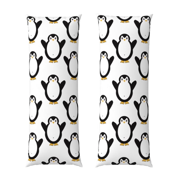 Naloa Lovely Penguin Super Soft 20x60 Body Pillow Case,Long Side Hidden Zipper(PILLOWS ARE NOT INCLUDED)