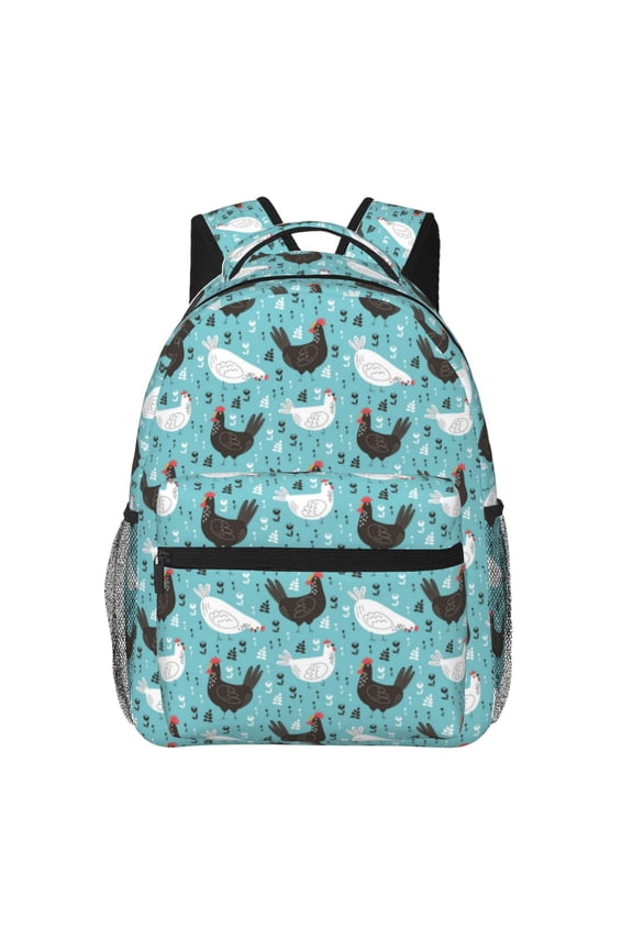 Lovely Roosters Print Solid Color Tie Formal Necktie for MenSuitable for business, daily life, work