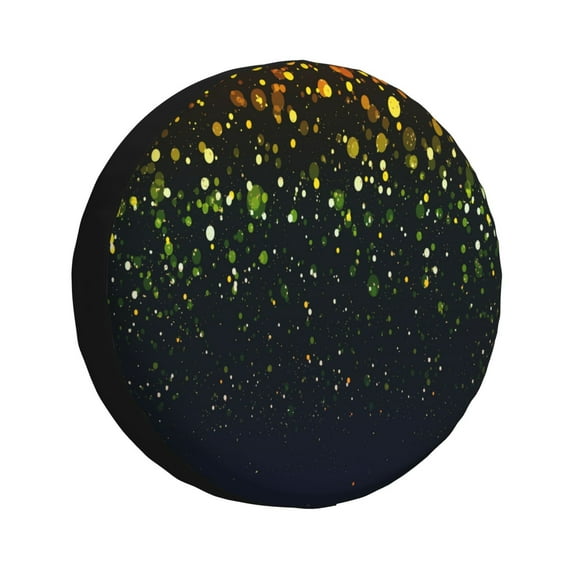 Naloa Luxury golden sparkle Tire Cover Wheel Protectors Tyre Covers Weatherproof Wheel Covers Universal Fit for Trailer Rv SUV Truck Camper Travel Trailers-16 inch