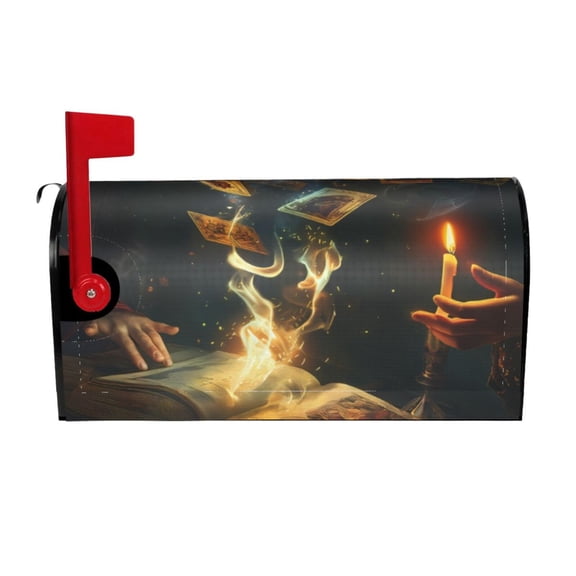 Naloa Magical Tarot Reading Mailbox Covers Magnetic Post Box Cover Post Letter Box Cover Garden Decor-25.5x21 in