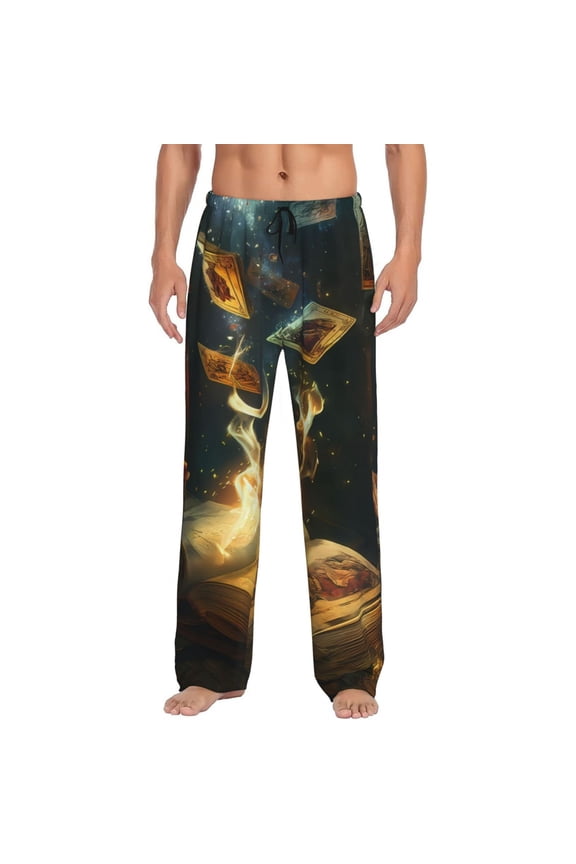 Magical Tarot Reading Pajama Pants Men, PJ Bottoms, Sleep & Lounge Pants-Small