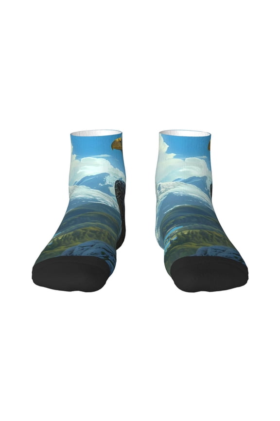 Majestic Eagle Over Castle Ankle Socks for Women Non Slip Socks No Show Socks Classic Low Cut Casual Socks Casual Socks