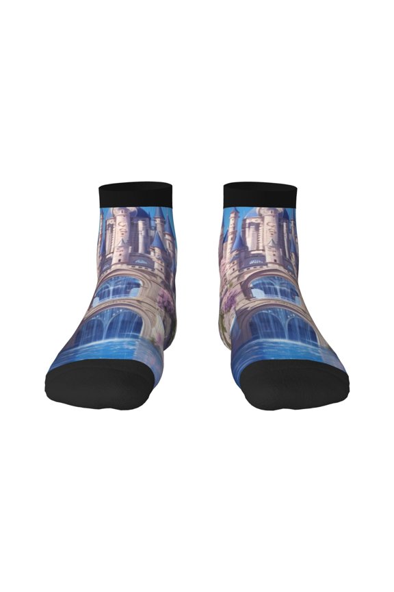 Majestic Fantasy Castle Ankle Socks for Women Non Slip Socks No Show Socks Classic Low Cut Casual Socks Casual Socks