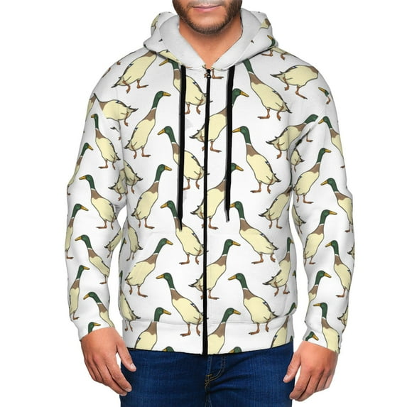 Naloa Mallard Ducks Men’s Hoodies, Zip up Hoodie, Sweatshirts,Hoodies for Men Sizes S-3XL-3X-Large
