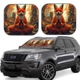 thumbnail image 1 of Naloa Maple Leaf Meditating Fox Print 2-Piece Windshield Sunshade,Foldable Car Front Window Sun Shades,for Most Sedans SUV Truck-Large, 1 of 6