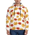 thumbnail image 1 of Naloa Maple Leaf Men's Casual Hooded Collar Drawstring Hoodies Pullover Sweatshirts Casual Long Sleeve Shirts-3X-Large, 1 of 7