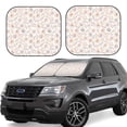 thumbnail image 1 of Naloa Maple Leaves Print 2-Piece Windshield Sunshade,Foldable Car Front Window Sun Shades,for Most Sedans SUV Truck-Small, 1 of 6