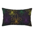 thumbnail image 1 of Naloa Mardi Gras Carnival Pillowcase, Throw Pillowcase, Wrinkle-Free, Stain-Resistant with Hidden Zipper for Bedroom Sofa - 20"x30", 1 of 9