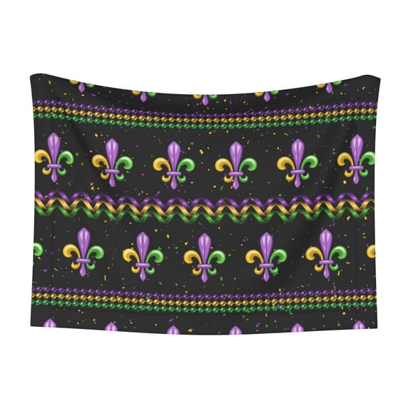 Naloa Mardi Gras Fleur de Lis Dog Blanket, 3 Sizes Cat Blanket for Indoor Cats Large Medium Small Dog Gifts-Small