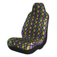 thumbnail image 1 of Naloa Mardi Gras Shiny Green Purple Car Seat Covers 2PCs Front Car Seat Covers Universal fit for Most Cars SUVs and Trucks - 2 PCS, 1 of 5