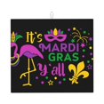 thumbnail image 1 of Naloa Mardi Gras with Flamingo Dish Drying Mat for Kitchen Counter, Heat Resistant Drainer Mats, Absorbent Draining Mat,Dish Rack Pad,16"x18", 1 of 8