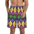 thumbnail image 1 of Naloa Mardi Gras4 Men's Beach Shorts, Surfing shorts, Swim trunks, Quick Dry Swim Trunks for Surfing Beach Fun - X-Large, 1 of 9