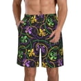 thumbnail image 1 of Naloa Mardi Gras6 Men's Beach Shorts, Surfing shorts, Swim trunks, Quick Dry Swim Trunks for Surfing Beach Fun - Medium, 1 of 9