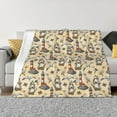 thumbnail image 1 of Naloa Marine Birds And Coastal Lighthouse Flannel Blankets - Thick and Warm Blanket for Winter, Soft Fuzzy Plush King Blanket for All Seasons, 1 of 6