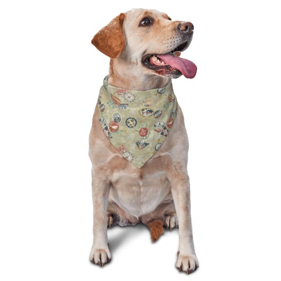 Naloa Marine Sailing Badges Dog Bandanas 1PC Washable Triangle Dog Scarfs Premium Durable Fabric, for Small Medium Large Dogs and Cats